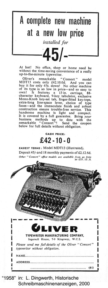 oliver consort typewriter